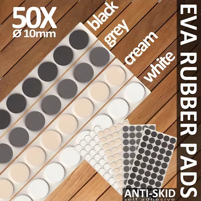 £2.99 • Buy 50x Eva Rubber Pads Glass Cushion Self Adhesive Door Bumper Pad Soft Grip Close