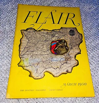 $22.36 • Buy 2 Vintage Flair Magazine March 1950 Vol. 1 No. 2 Liz Taylor Gloria Swanson