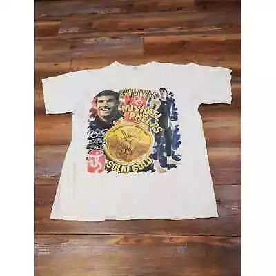 Michael Phelps Rap Tee AOP T Shirt Beijing Olympics 2008 Sz Medium M • $200