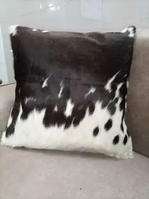 Cow Hide Leather Cushion Cover Cow Hide Hairon Leather Pillow Case (18 X18 ) • £21