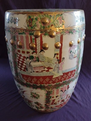$2749.99 • Buy Chinese Hand Painted Porcelain Drum Table/ Plant Stand