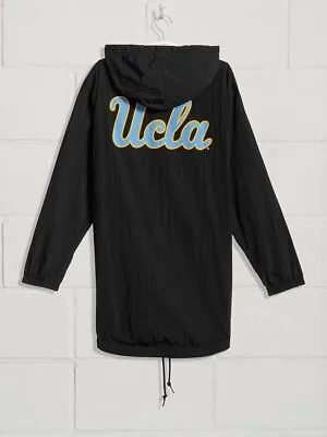 UCLA Bruins Victoria's Secret Long Full Zip Black Anorak Jacket • £86.73