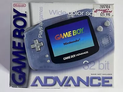 Nintendo Game Boy Advance Console System Clear Glacier CIB Complete W/ Box MINT • $199.99