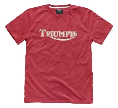 £18.99 • Buy Triumph Vintage Logo T-Shirt - Red - Genuine Triumph Clothing