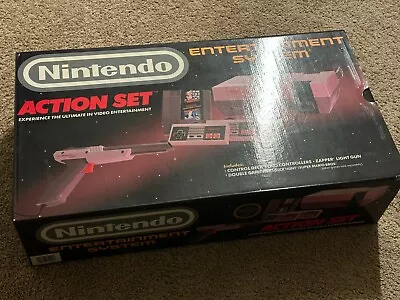 Nintendo NES Action Set Console System Complete In Box CIB W/ Mario & Paperwork • $520