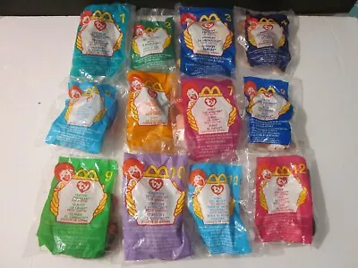 1999 McDonald's Ty Teenie Beanie Babies - Complete Set Of 12 - New Sealed In Bag • $12.95