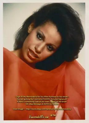 Vanessa Del Rio Collectible VINTAGE Pic 1975 Red Scarf Sign Aft BUY W/COA • $25.90