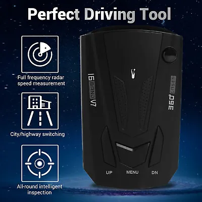 2021 Car Anti-Police Speeding Radar Detector Voice Alert V7 16 Band 360° GPS • $19.98