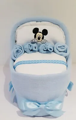 Baby Nappy Cake Crib Cot Cute Gift Baby Shower Boys • £15