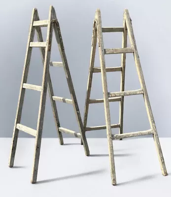 Pair Of Edwardian Large Country House Fruit Pickers Ladders • $491.81