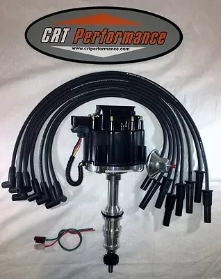 $132.95 • Buy Ford Fe Hei Distributor 332,352,360,390,406,427,428 Black + Usa Plug Wires 