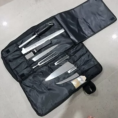 Black Cook Chef Butcher Hunter Knife Tool Bag Wrap VET TAFE Cookery Student Kit • $35