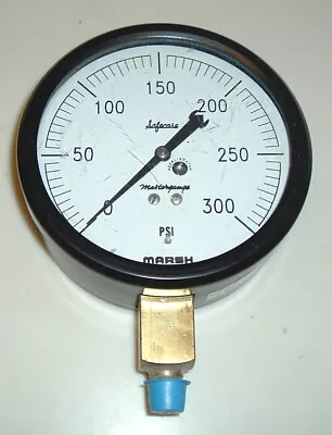 Marsh Instruments 300 PSI  5 Inch Diameter Safecase Mastergauge Pressure Gauge • $25
