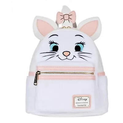 Marie Aristocats Cosplay Loungefly Backpack Paris Exclusive Fuzzy White Velvet * • $260