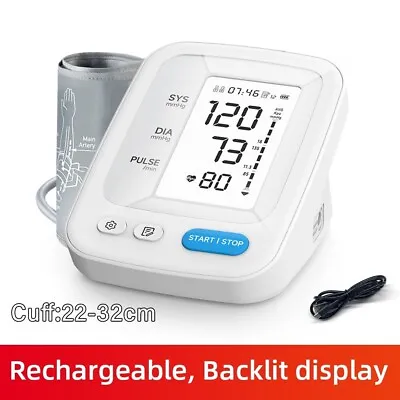 Digital Tensiometro Sphygmomanometer Rechargeable Arm Blood Pressure Monitor  • $49