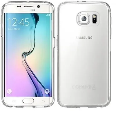 For SAMSUNG GALAXY S6 EDGE SHOCKPROOF TPU CLEAR CASE SOFT SILICONE GEL COVER • £4.94