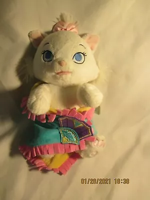 Disney Babies Marie Aristocats White Kitten Plush Cat With Aqua Blanket • $5