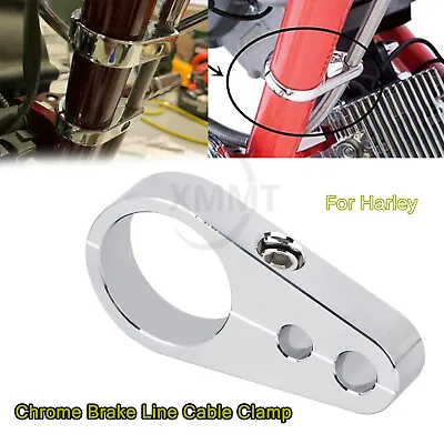 $15.98 • Buy 1-1/4  Clutch Brake Line Clamp For Harley Softail Springer Sportster 1200 V-Rod