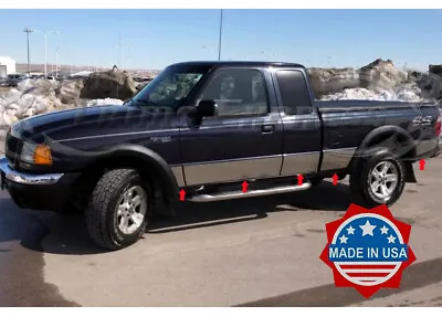 1993-2012 Ford Ranger Extended Cab 4WD Short Bed Rocker Panel Trim 10Pc 8.5  WF • $276.99