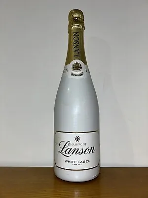 Lanson Champagne White Label Advertising 75cl Empty Glass Display Bottle • £60