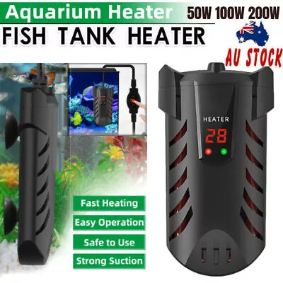 20-120 L Aquarium Water Heater Aqua Fish Tank LED Digital Thermosafe Submersible • $21.99