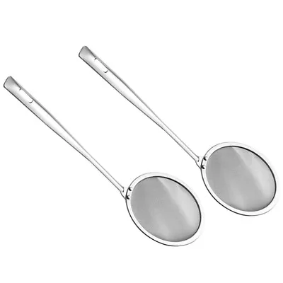  2 Pcs Filter Soup Strainer Kitchen Tool French Fry Veggie Spoon • £8.15