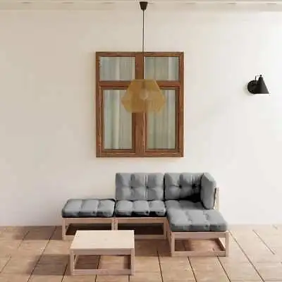 $542.99 • Buy 5 Piece Garden Lounge Set With Cushions Solid Pinewood VidaXL