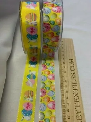 Berisford Easter Eggs Ribbons Ribbon Bunny25mm Card Cake Decoration Chicks Craft • £1.75