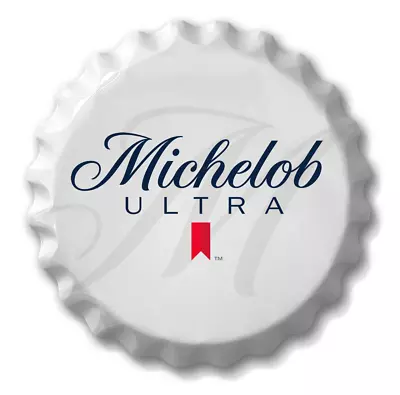 Michelob Ultra Beer Logo 18  Diameter Bottle Cap Tin Sign Retro Decor Man Cave • $45