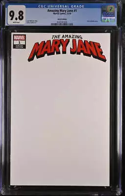 Amazing Mary Jane #1 CGC 9.8 2019 4345541008 Sketch Variant Partial Blank Scarce • $89.99