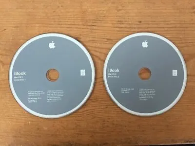 2003 Macintosh IBook Mac OS X 10.2.4 Jaguar Discs Operating System Install CDs • $59.99