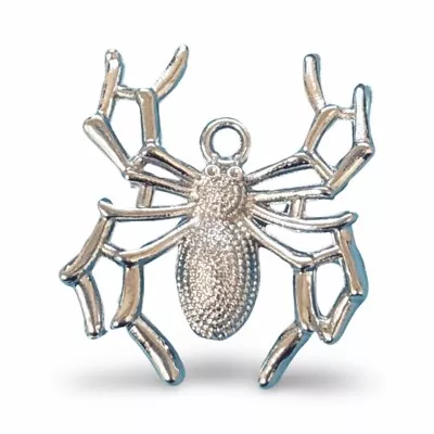 6pcs Of  Silver Spider Charms Metal Jewellery Making Goth Earrings CH20 • £3.99