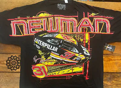 VTG NASCAR Ryan Newman Caterpillar AOP All Over Print Shirt Chase Authentics 2XL • $39.99