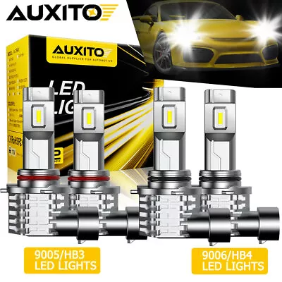 Auxito 9005+9006 Combo LED Headlight 400W 720000LM High/Low Beam 6500K Bulbs Kit • $37.99