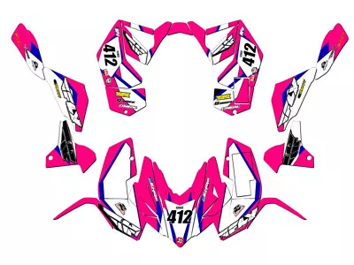 All Years LTR 450 13 FLY Pink Senge Graphics Kit Compatible With Suzuki • $164.99