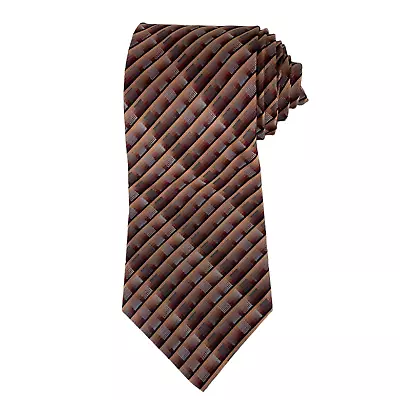 Crazy Horse Men's Necktie 100% Silk 4 X60  Geometric Multicolor Classic Tie • $10.20