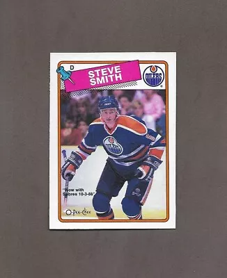 1988-89 OPC 252 Steve Smith ROOKIE RC OILERS OPee Chee High Grade Hockey MC252-1 • $4.28