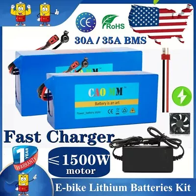 Lithium Ion Battery For 200W-1500W Electric Ebike Hub Motor Bicycle BMS 48V 36V • $128.99