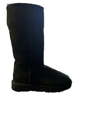 Ugg Boots Classic Tall Black Sheepskin Women's Size 7 • $69