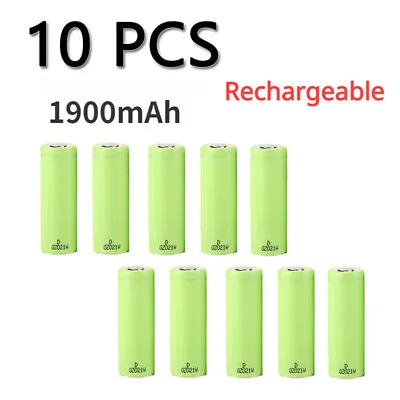 10pcs Camera Rechargeable Li-lon Battery For Panasonic 1900mAh NCR18500A 18500 • £109.18