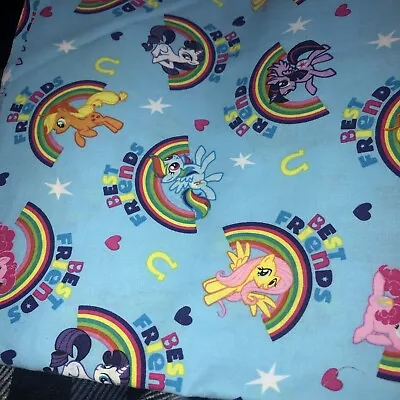 My Little Pony Fabric  MLP Fabric Twilight Pinkie Pie Rainbow Dash Purple 1/2 Y • £6.33