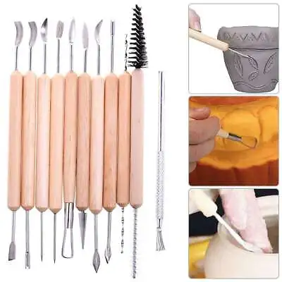 Clay Sculpting Set Wax Carving Pottery Tools Shapers Polymer Modeling Making • $7.63