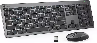 IClever GK08 Wireless Ergonomic Keyboard And Mouse For Mac - White/silver/black • £12.50