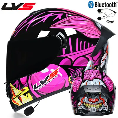 DOT Bluetooth Flip Up Motorcycle Helmet Full Face Dual Visor Modular Helmet • $89.99