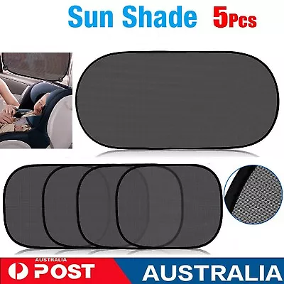 5 PCS Car Side Rear Window Screen Mesh Sun Shade Cover Windshield Sunshade Visor • $13.99