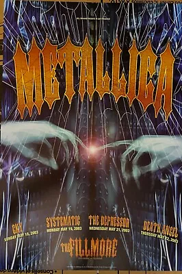 Metallica Poster The Fillmore San Francisco Ca 2003 Shows Rex Ray Art James Lars • $69.99