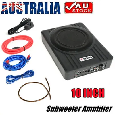 600W 10'' Car Subwoofer Under-Seat Amplifier Speakers Audio Sub Woofer Slim Box • $103.95