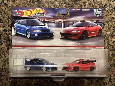 Hot Wheels Premium Car Culture Mitsubishi 2-Pack 2023 95 Eclipse & Lancer Evo VI • $19.99