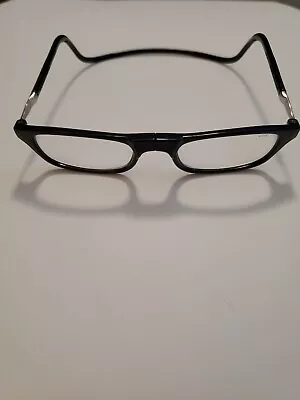 CliC Magnetic Expandable Reading Glasses Black Frame Unkown Strength 1 • $21.74