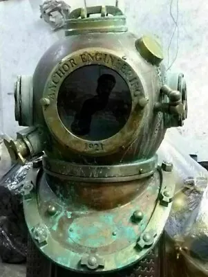 Antique Morse Brass Diving Scuba SCA Divers US Navy V Divers Deep Mark Helmet • $169.19